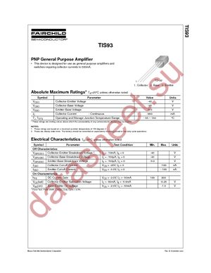 TIS93 datasheet  